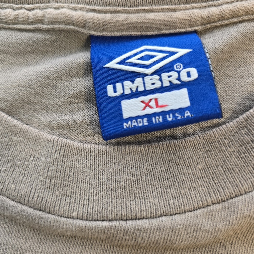 Vtg 90s UMBRO Global Psychedelic Soccer Art T-Shirt XL Made in USA Double Stitch - Picture 8 of 11